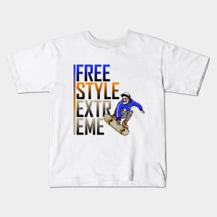 Freestyle Extrem Skateboarding Kids T-Shirt